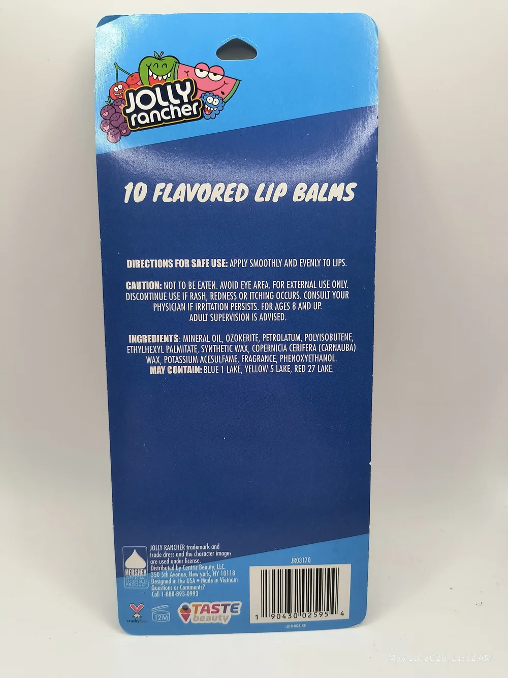 Kids Lip Balm 10-Pack - Assorted Flavors Jolly Rancher Sealed